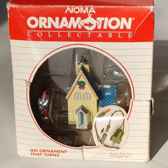 FUN NOMA ORNAMOTION Rotating Ornament The Night Before Christmas Spinning Sleigh - Picture 1 of 12